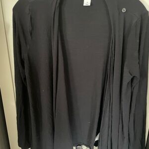 Women's Black Open Front maternity/nursing shirt